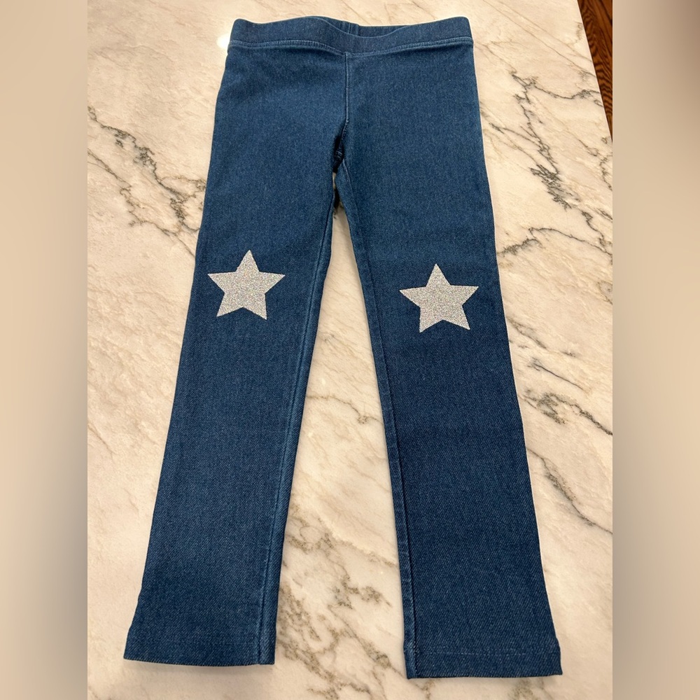 JCrew girls denim leggings never worn